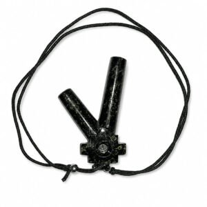 Serpentine Stone Kuripe Necklace with Chakana (Inca Cross)
