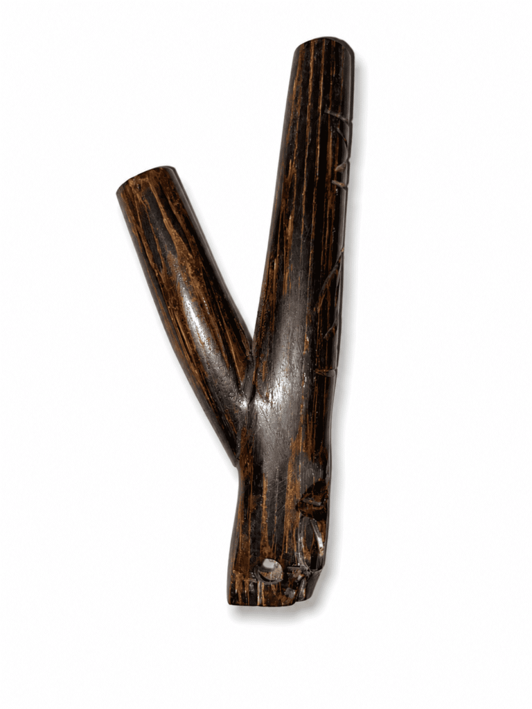 Hand-Carved Chonta Wood Jaguar Kuripe