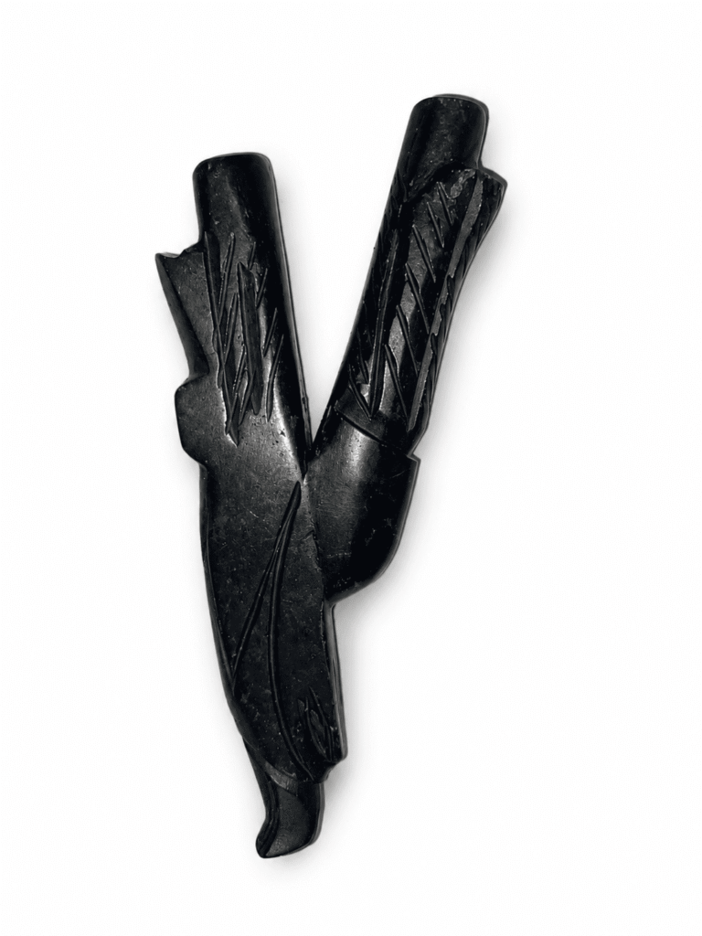 Hand-Carved Serpentine Stone Condor Kuripe