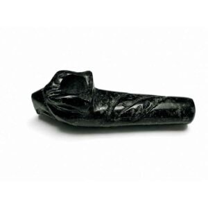 Hand-Carved Serpentine Stone Falcon Smoking Pipe