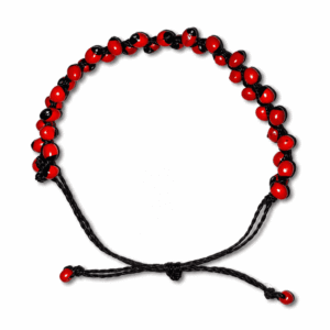 Handcrafted Peruvian Huayruro Seed Bracelet – Black Cord
