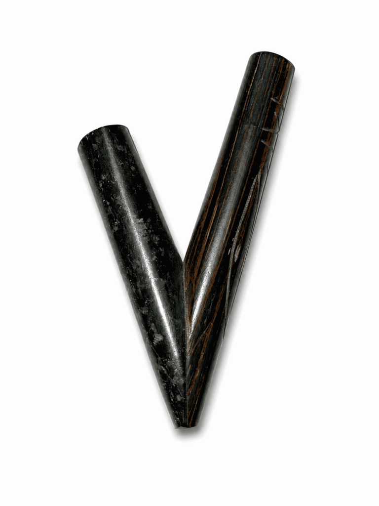 Chonta Wood & Serpentine Stone Kuripe – Dual Piece