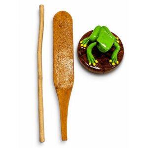 Authentic Matsés Tribe Kambo Stick with Natural Tamshi Vine – Double-Sided Paddle