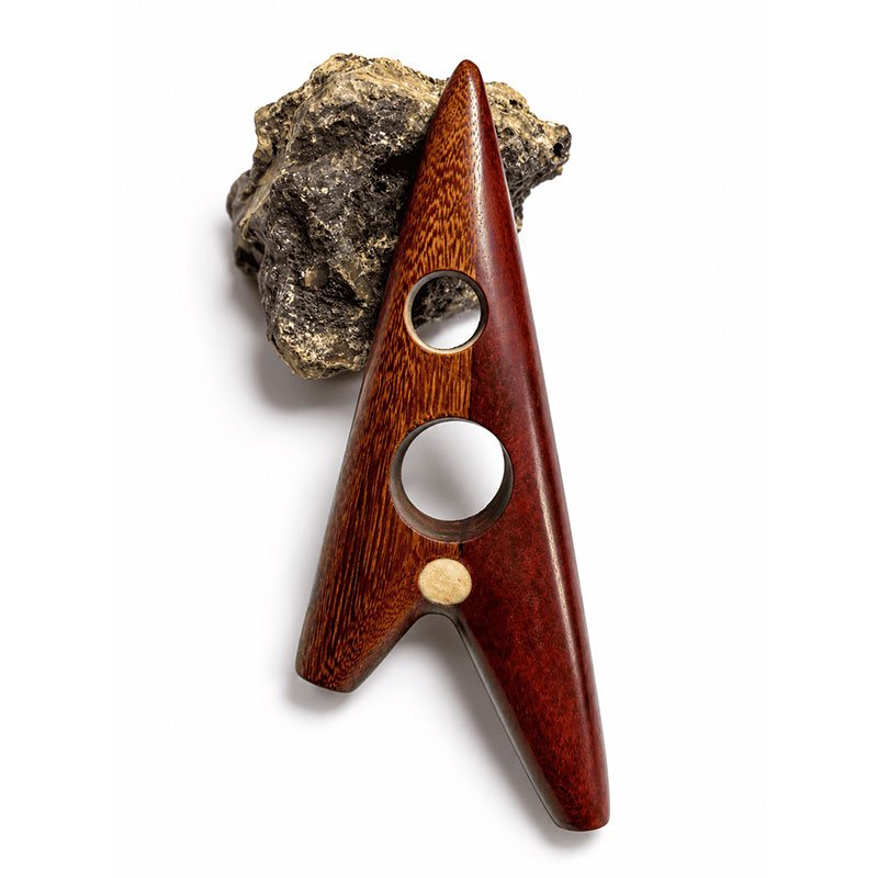 Handcrafted Dual Wood Kuripe – Palo Sangre & Tahuari with Ergonomic Geometric Grip