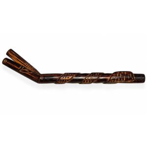 Hand-Carved Double Chonta Wood Tepi Applicator – Sacred Serpent