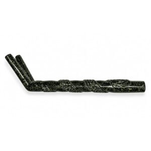 Hand-Carved Double Serpentine Stone Tepi Applicator – Sacred Serpent
